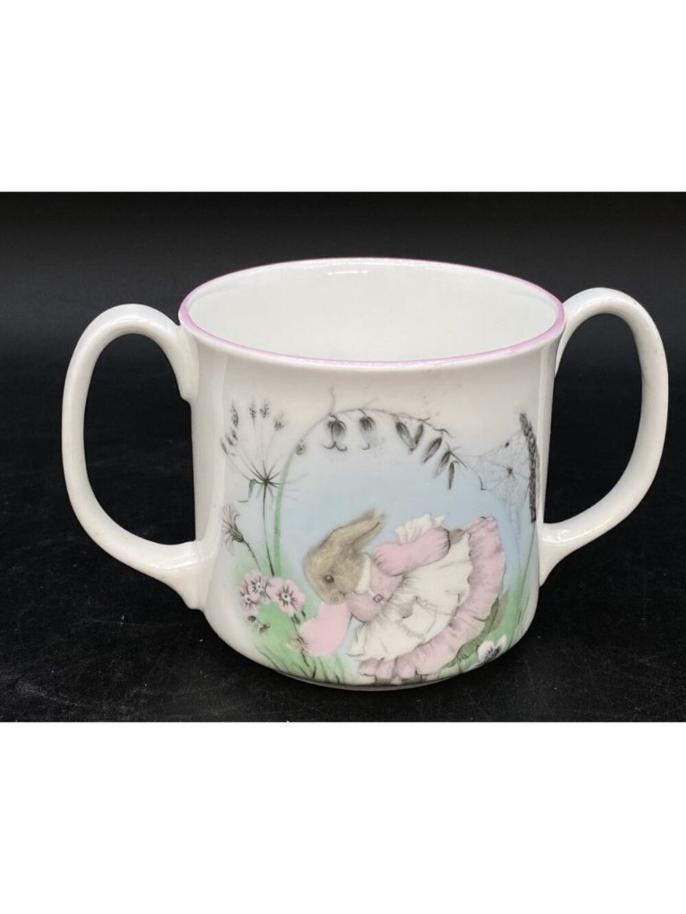Elizabethan Fine Bone China Mrs. Rabbit Double Handle Child's Cup Mug England